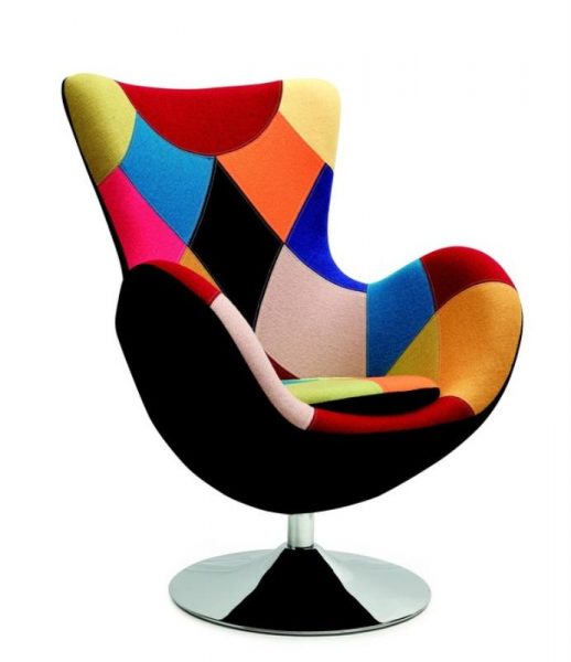 Relax fotelja BUTTERFLY, šarene ili sive boje, kromiran čelik