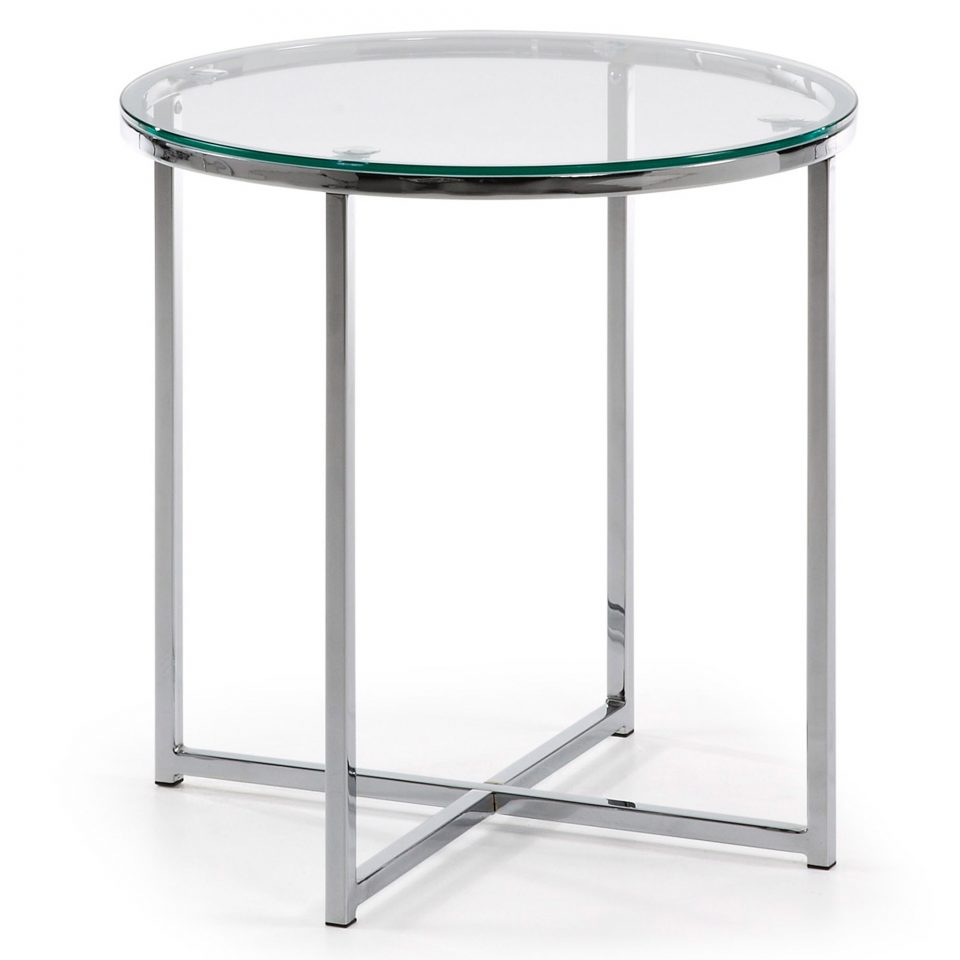 Steklena klubska mizica Vivid, steklo, 49,5x50x49,5 cm