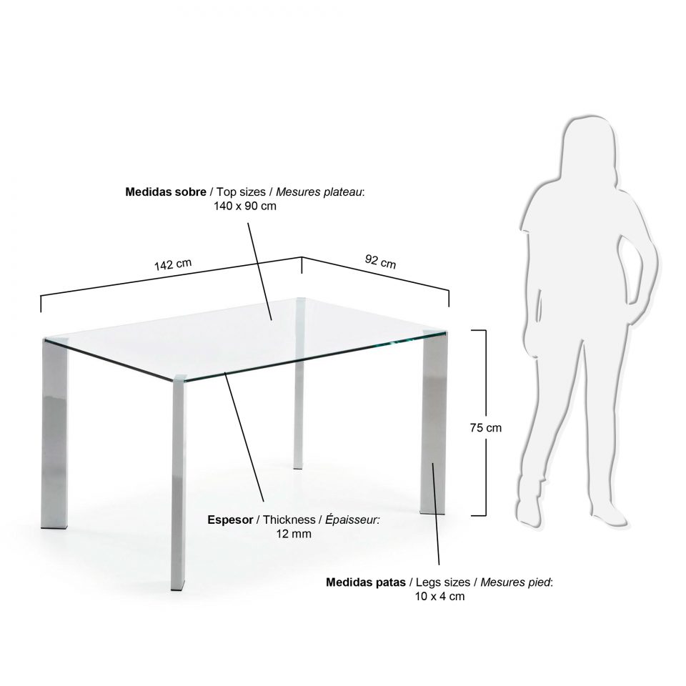 Jedilna miza Corner, več dimenzij