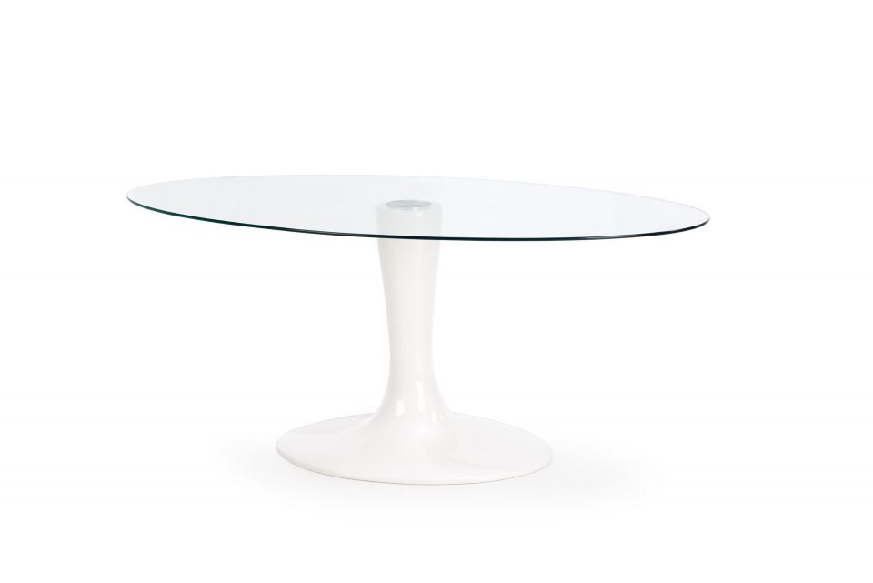 Ovalni Stakleni blagovaonski stol Coral, staklen