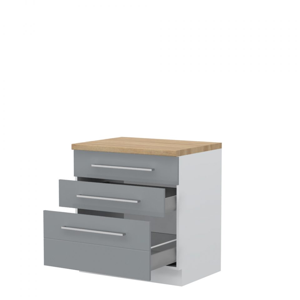 Donji kuhinjski element - ladičar Highline R-80-3MBOX/3 tri metal box ladice
