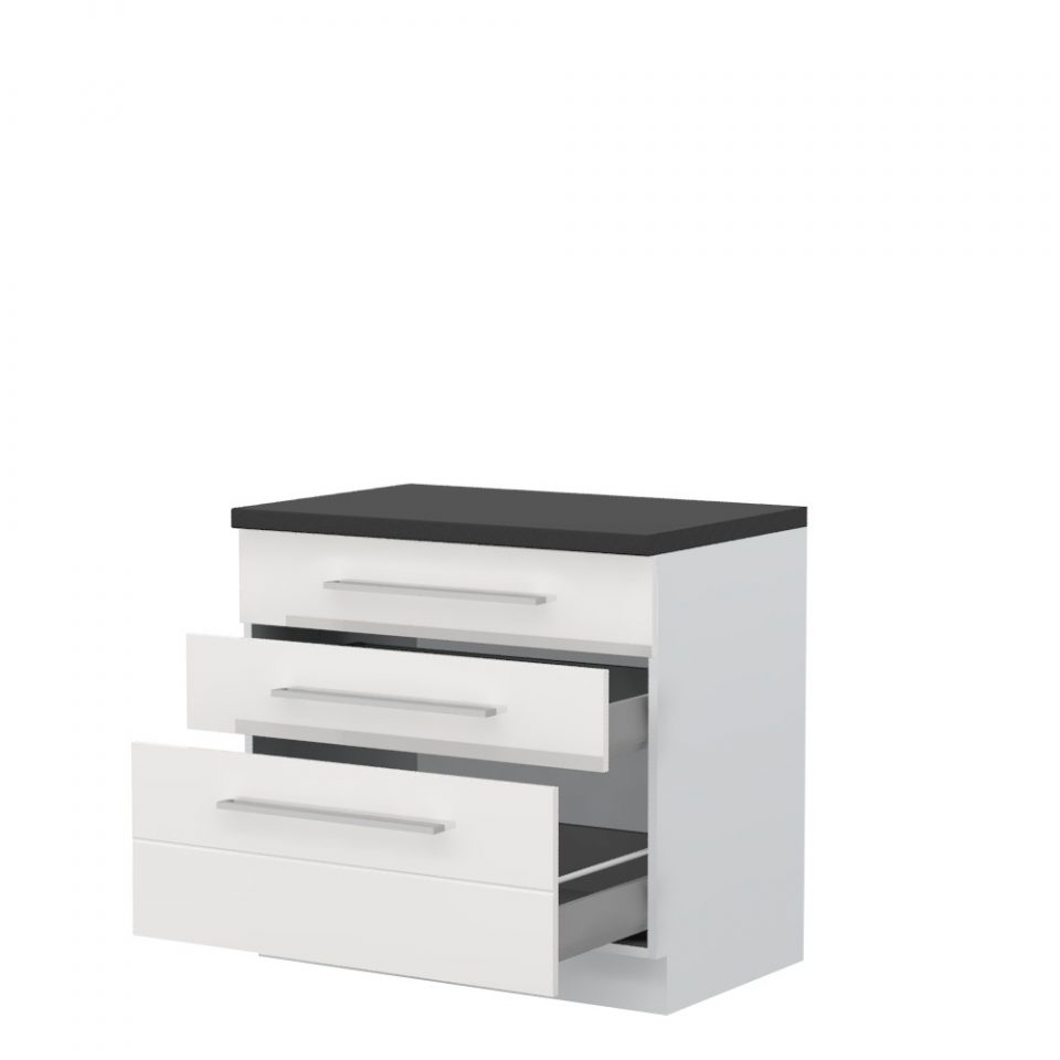 Donji kuhinjski element - ladičar Highline R-90-3MBOX/3 tri metal box ladice