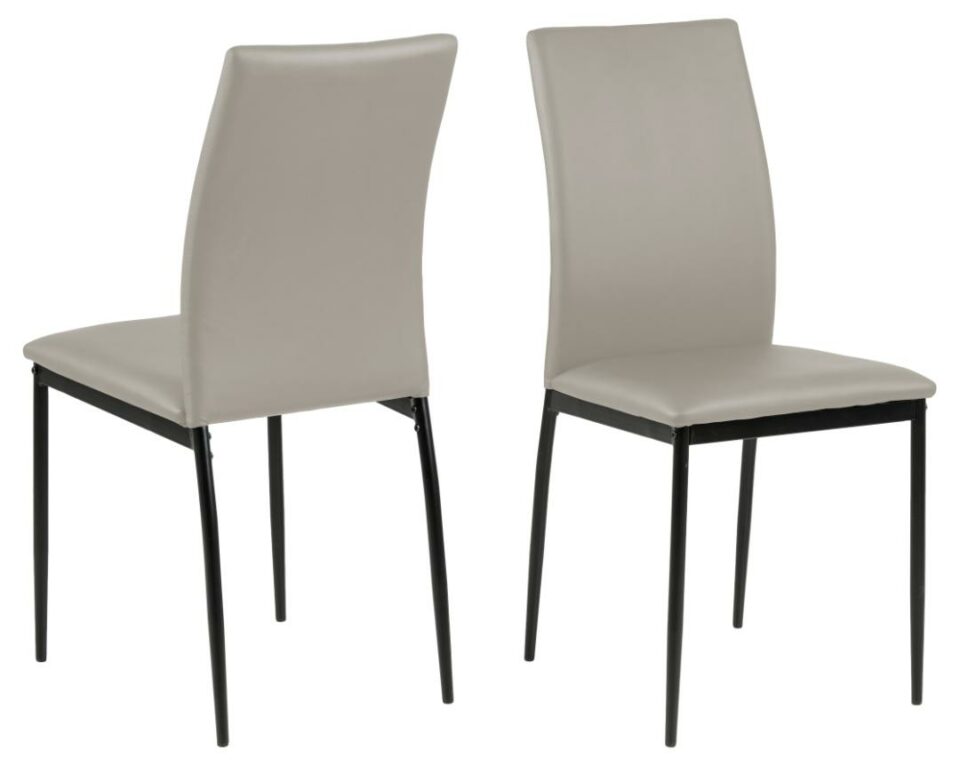 Blagovaonska stolica Demina, eko koža, više boja - Siva
