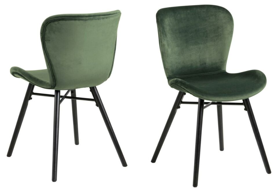 Tapecirana Blagovaonska stolica  Batilda, baršunasta tkanina, više boja - Šumsko zelena