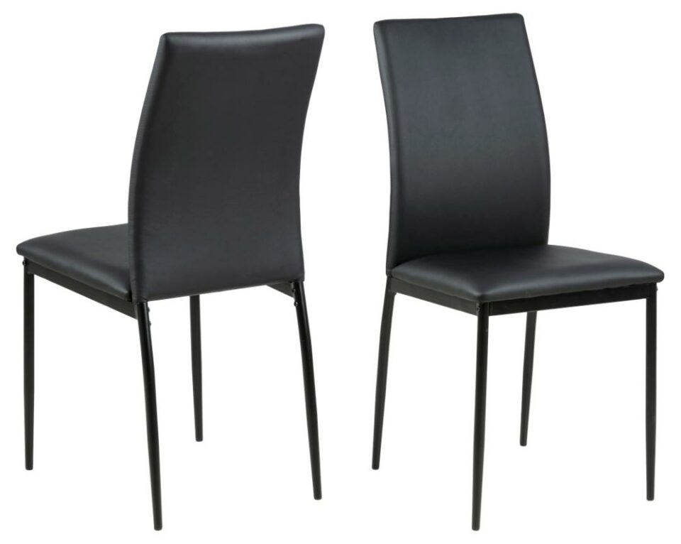 Blagovaonska stolica Demina, eko koža, više boja - Crna