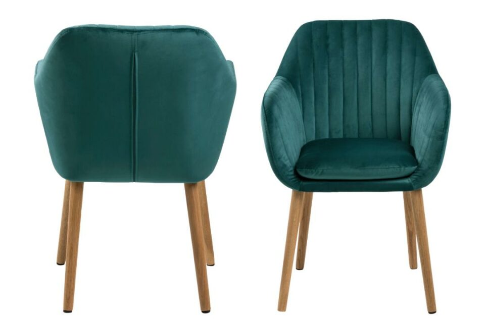 Tapecirana Blagovaonska stolica  Emilia, baršun tkanina, više boja