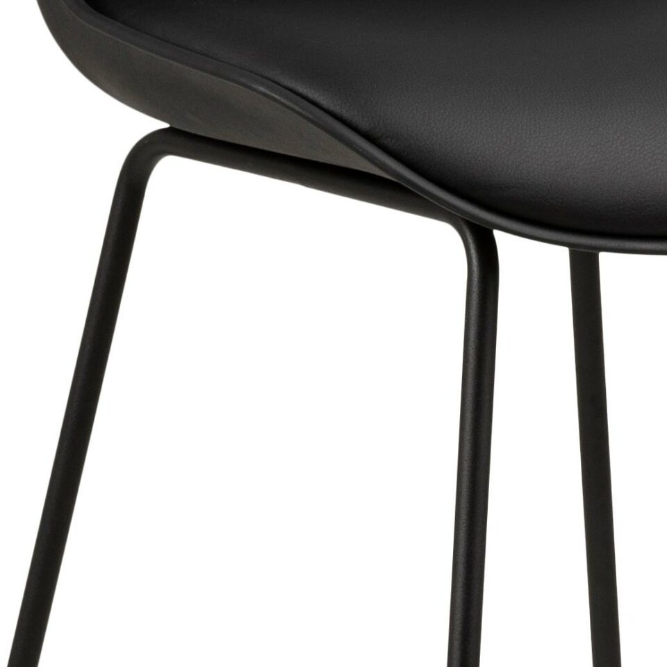 Kovinski barski stol Tina, črn