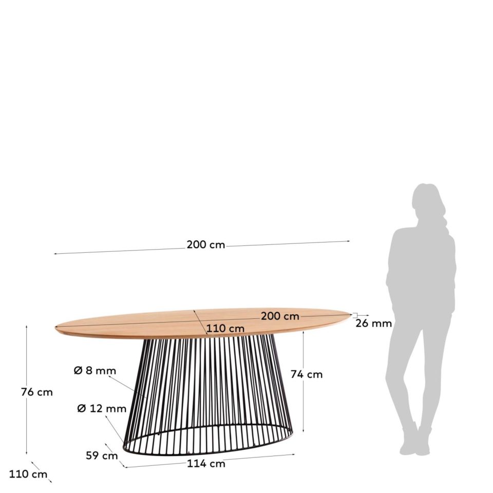 Ovalni blagovaonski stol Leska