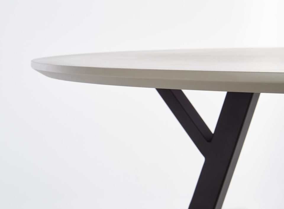 Okrugli blagovaonski stol Balrog, svijetlo siv, okrugao
