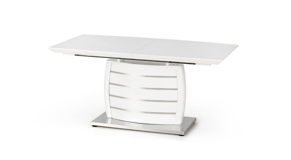 Pravokutni blagovaonski stol Onyx, bijel, na razvlačenje