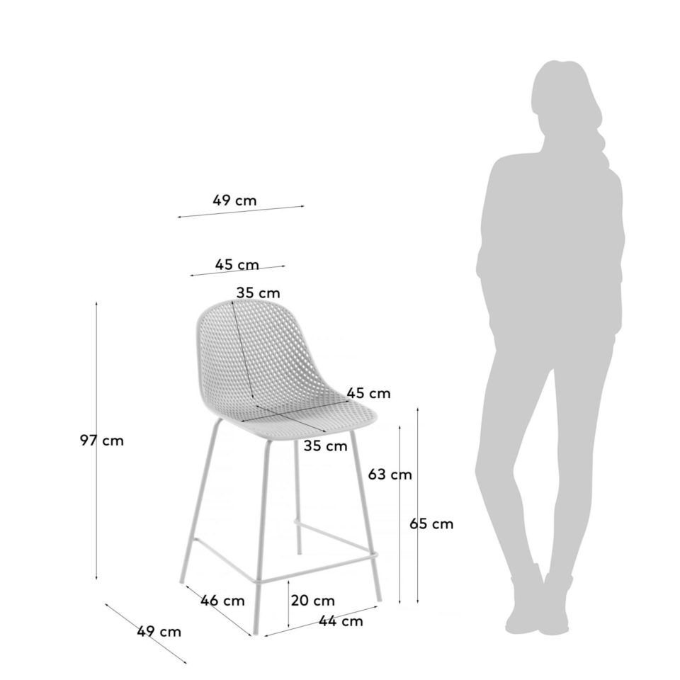 Metalna barska stolica Quinby 97 cm, četiri boje