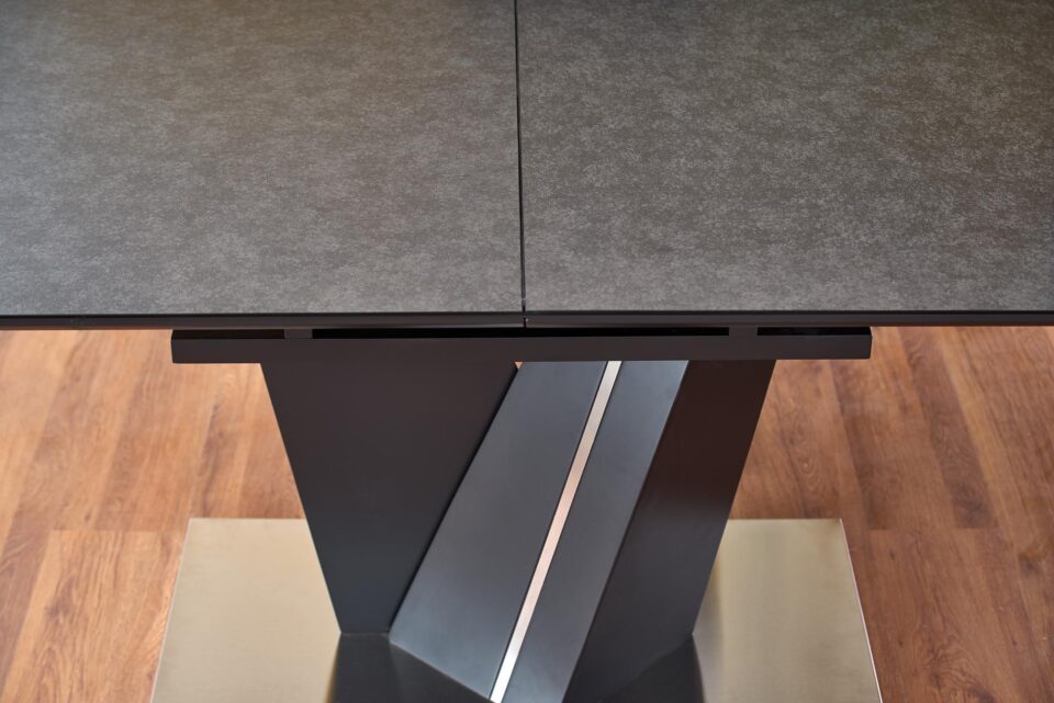 SALVADOR extension table, color: top - dark grey, legs - dark grey