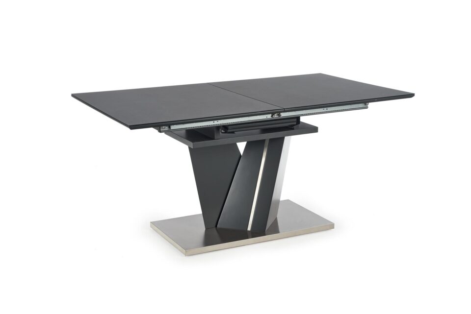 SALVADOR extension table, color: top - dark grey, legs - dark grey