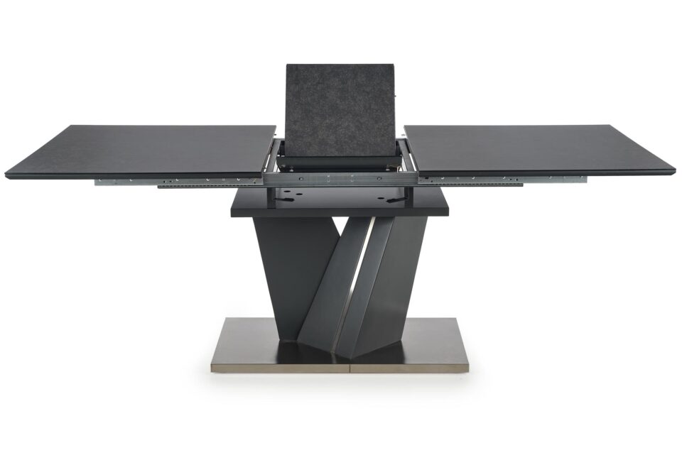 SALVADOR extension table, color: top - dark grey, legs - dark grey