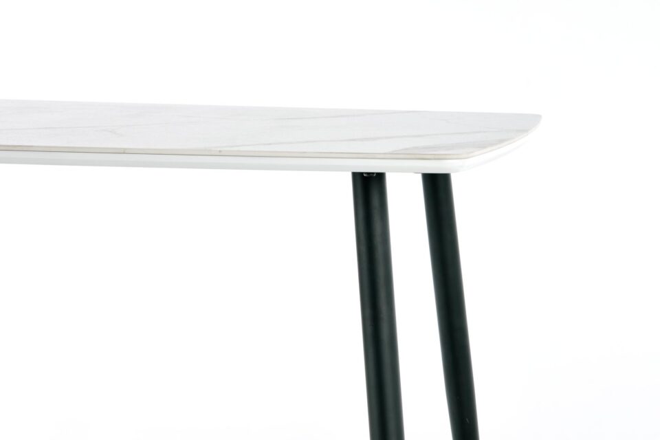 MARCO table, color: top - white marble, legs - black