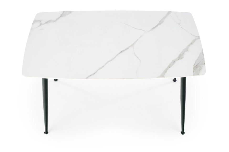 MARCO table, color: top - white marble, legs - black