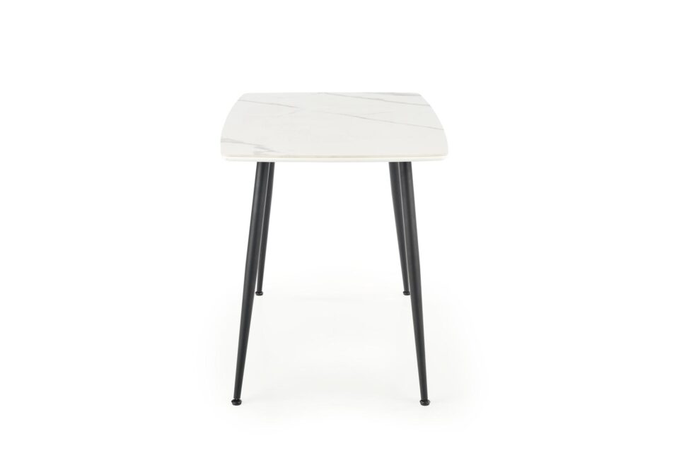 MARCO table, color: top - white marble, legs - black