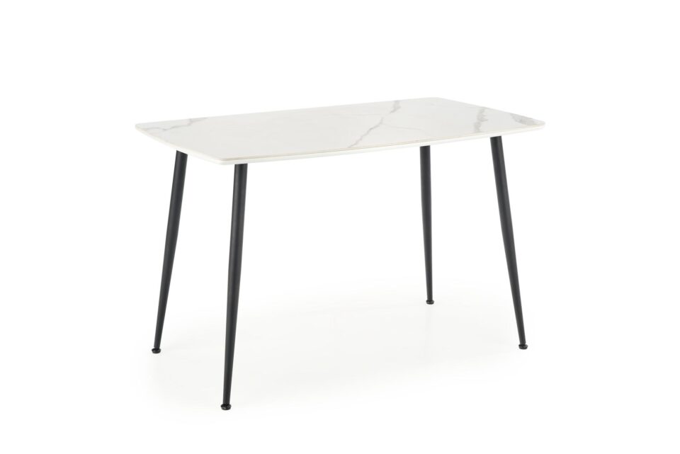 MARCO table, color: top - white marble, legs - black