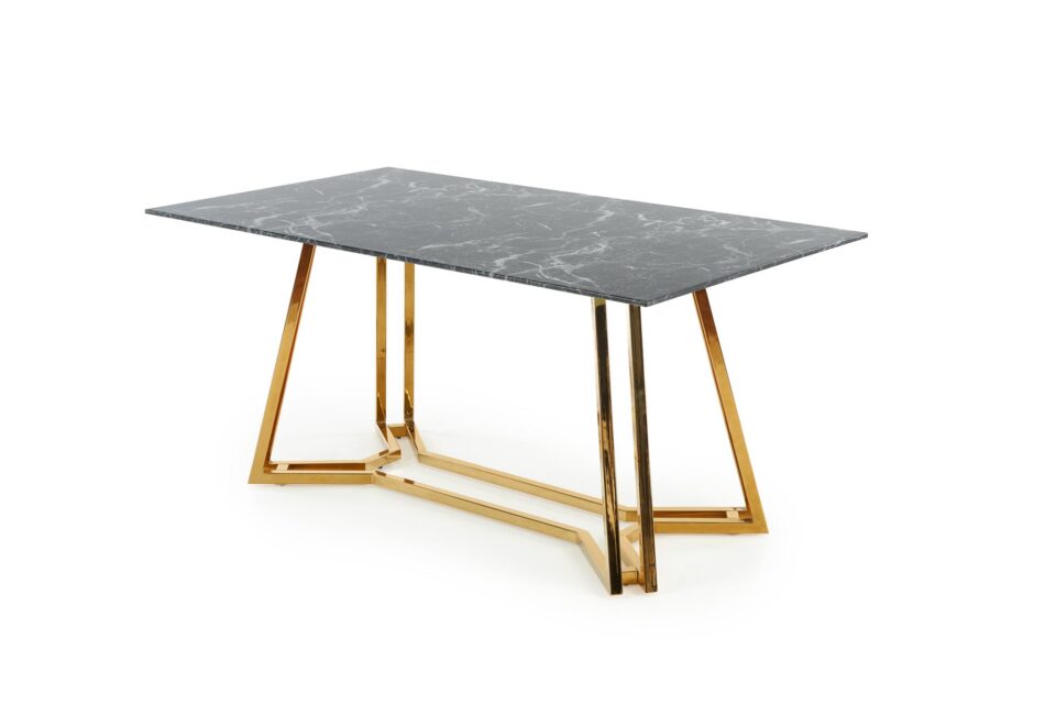 KONAMI table, color: top - black marble, legs - gold