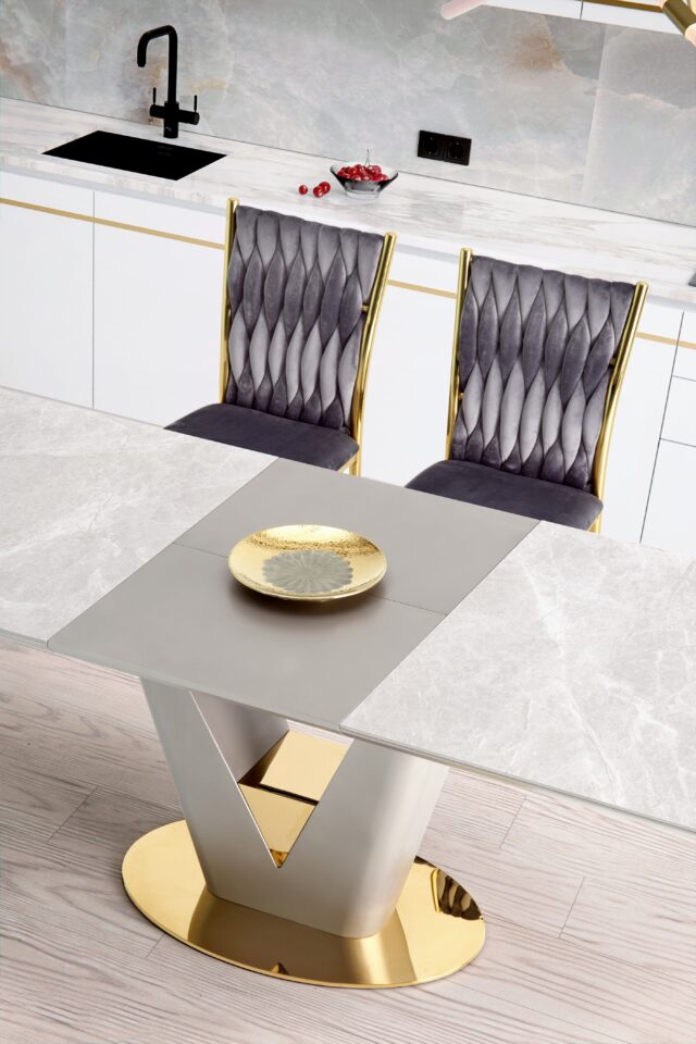 VALENTINO table light grey/gold