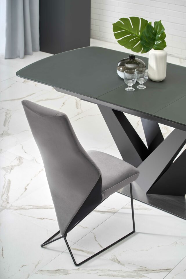 PATRIZIO table dark grey, leg black