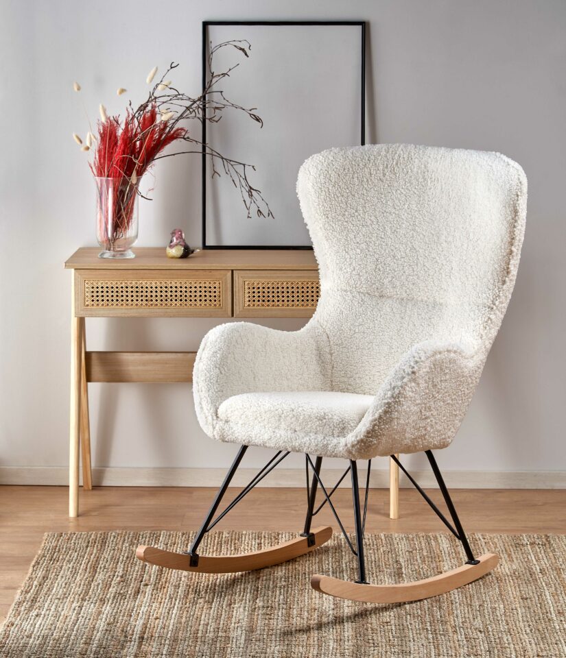 LIBERTO 2 leisure armchair cream / black / natural