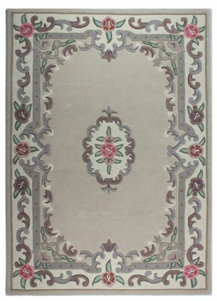 Tkana volnena preproga LOTUS PREMIUM AUBUSSON Rjava, več dimenzij - 75 x 150 cm