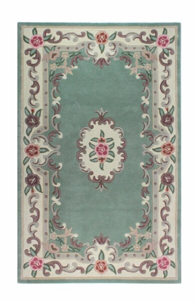 Tkana volnena preproga LOTUS PREMIUM AUBUSSON Zelena, več dimenzij - 150 x 240 cm