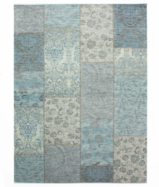 Tkana preproga MANHATTAN PATCHWORK CHENILLE Svetlo Modra, več dimenzij - 155 x 230 cm