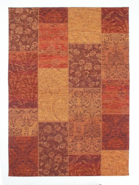 Tkana preproga MANHATTAN PATCHWORK CHENILLE Terakota, več dimenzij - 120 x 170 cm