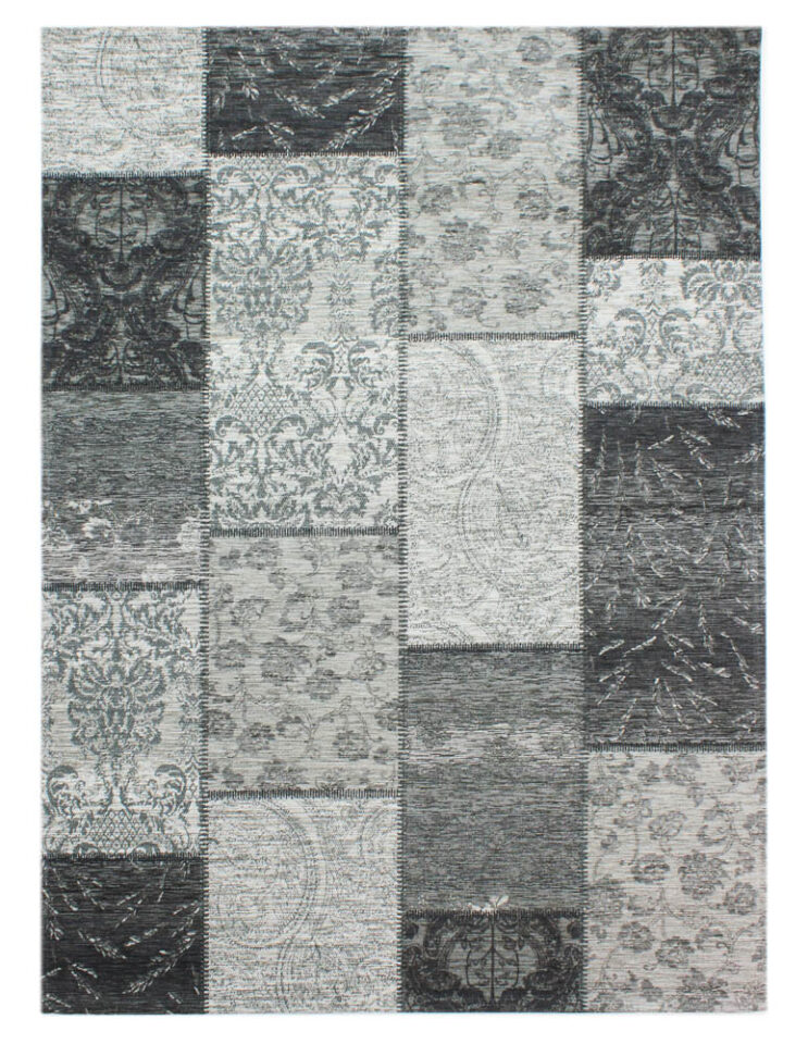 Tkana preproga MANHATTAN PATCHWORK CHENILLE črna/siva, več dimenzij