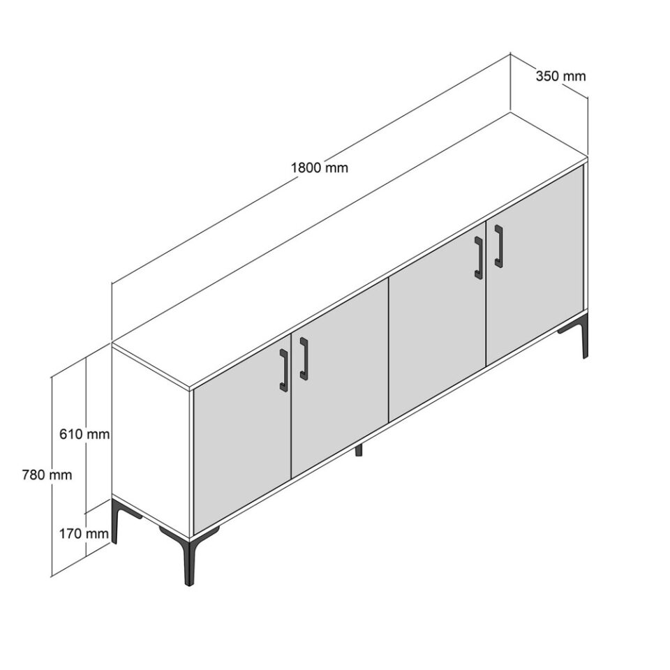 Komoda Kiev - Oreh/Antracit