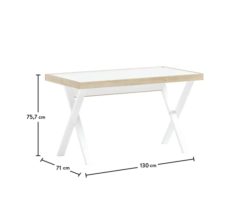 Pisalna miza Modera, 130 x 75,7 x 71