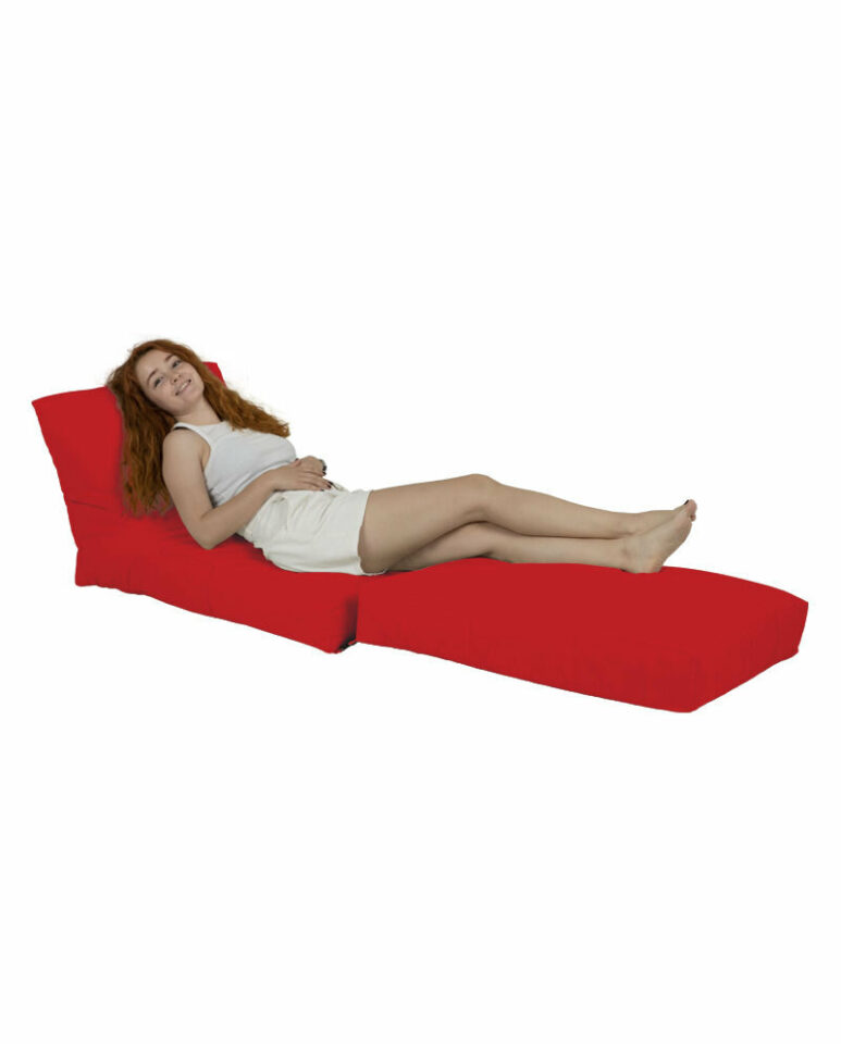 Tabure Siesta Sofa Bed Pouf - Rdeča