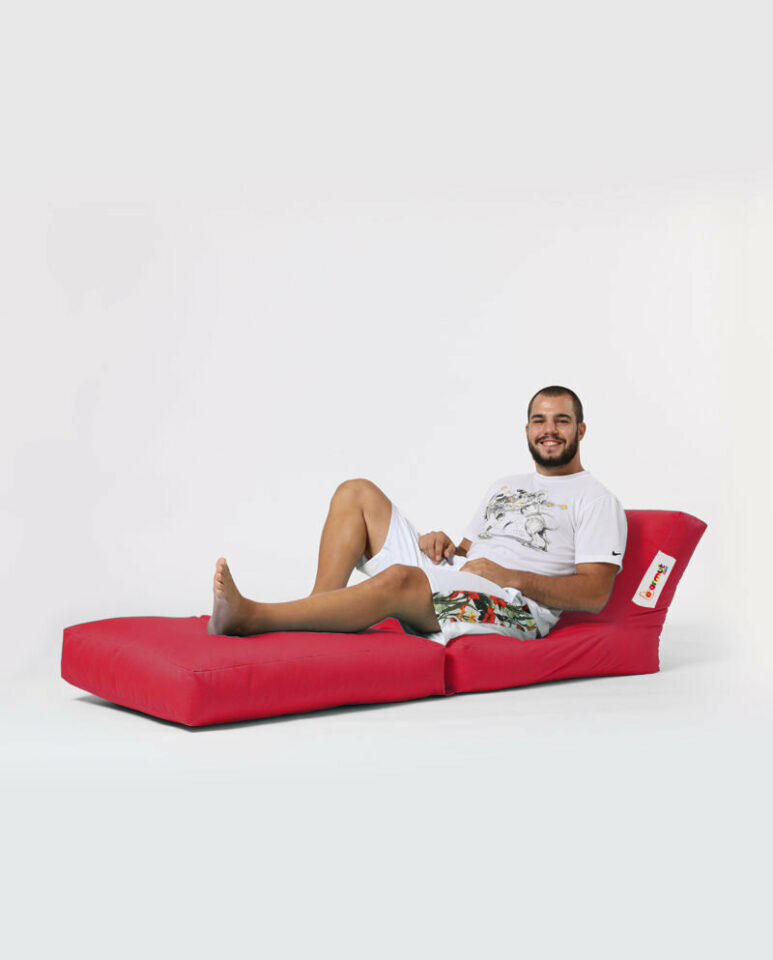 Tabure Siesta Sofa Bed Pouf - Rdeča