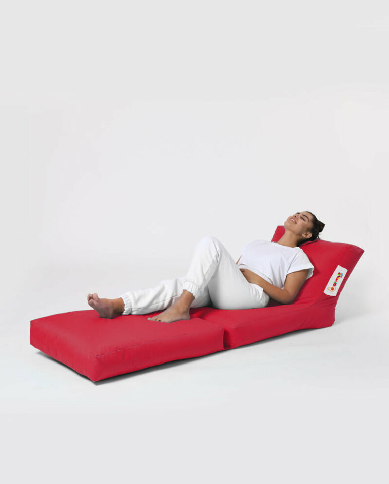 Tabure Siesta Sofa Bed Pouf - Rdeča