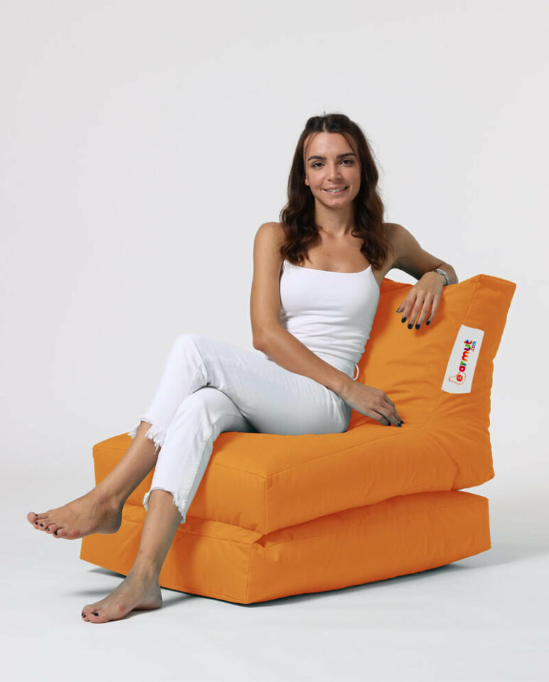 Tabure Siesta Sofa Bed Pouf - Oranžna