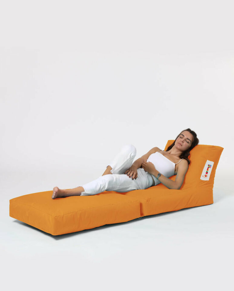 Tabure Siesta Sofa Bed Pouf - Oranžna