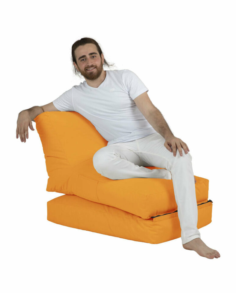 Tabure Siesta Sofa Bed Pouf - Oranžna