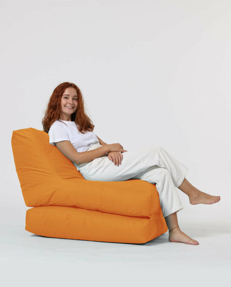 Tabure Siesta Sofa Bed Pouf - Oranžna