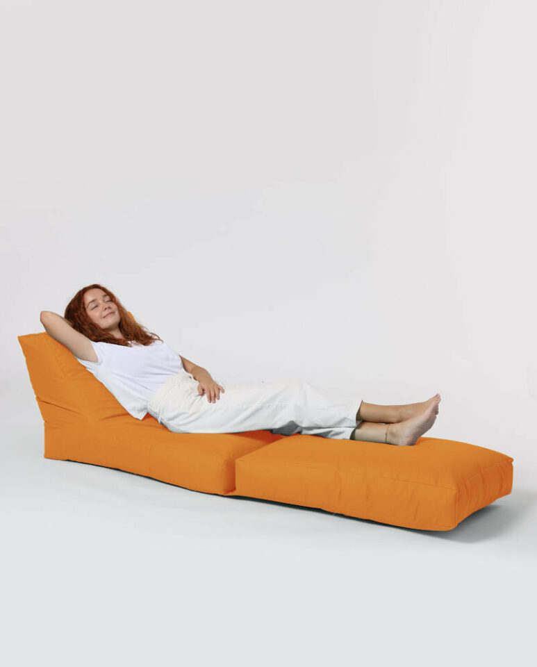 Tabure Siesta Sofa Bed Pouf - Oranžna