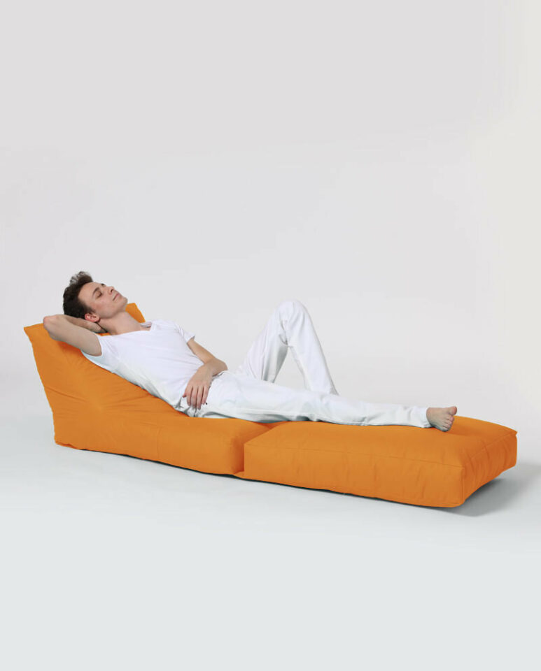 Tabure Siesta Sofa Bed Pouf - Oranžna