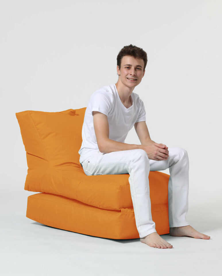 Tabure Siesta Sofa Bed Pouf - Oranžna