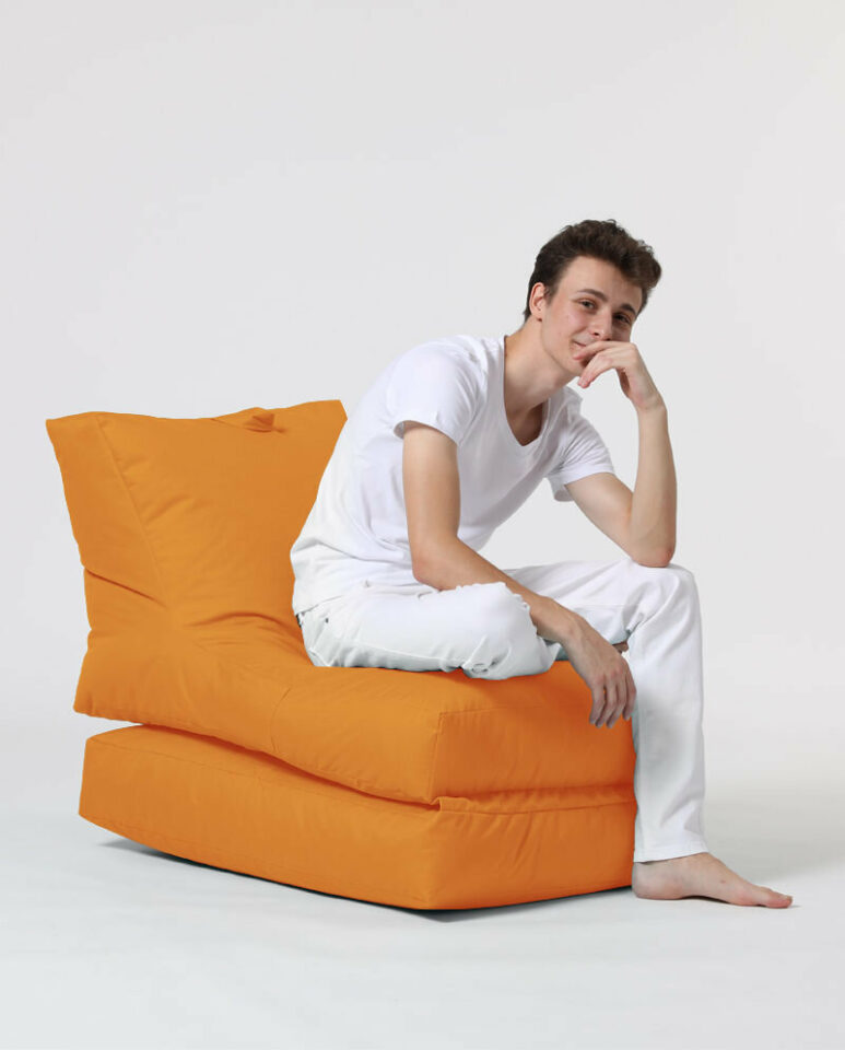 Tabure Siesta Sofa Bed Pouf - Oranžna