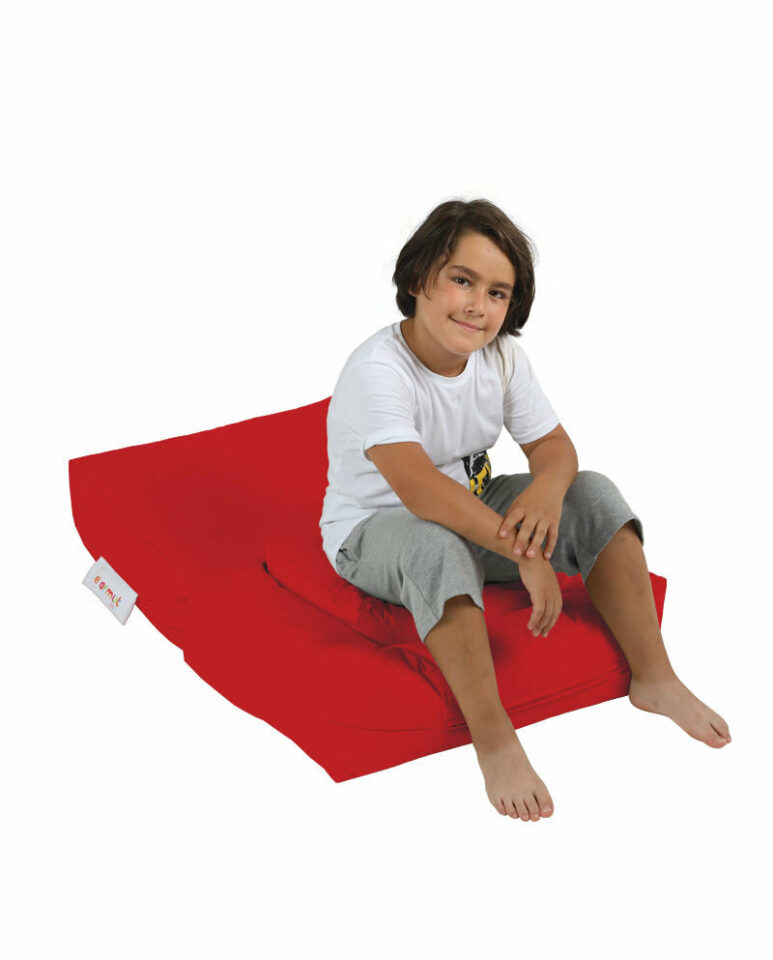 Kids Single Seat Pouffe - Rdeča