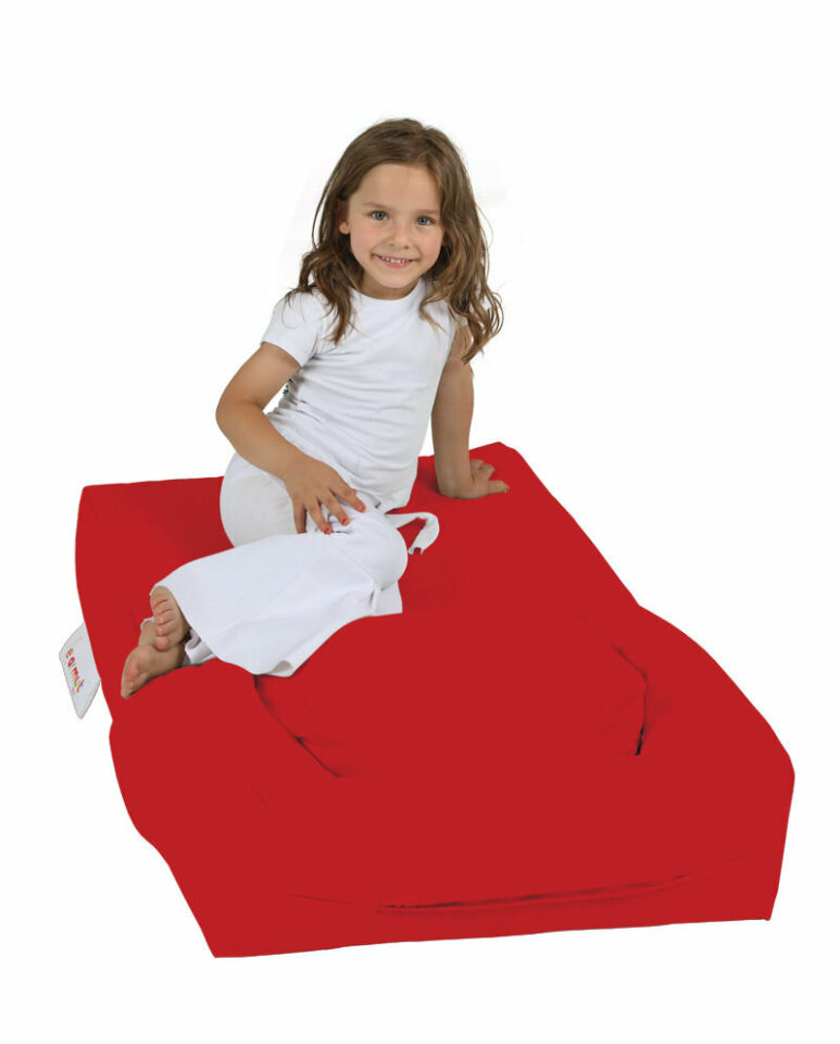 Kids Single Seat Pouffe - Rdeča