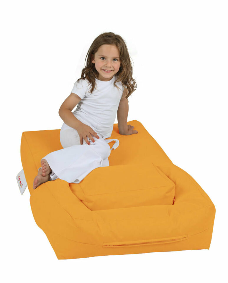 Kids Single Seat Pouffe - Oranžna