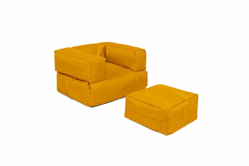 Kids Single Seat Pouffe - Oranžna