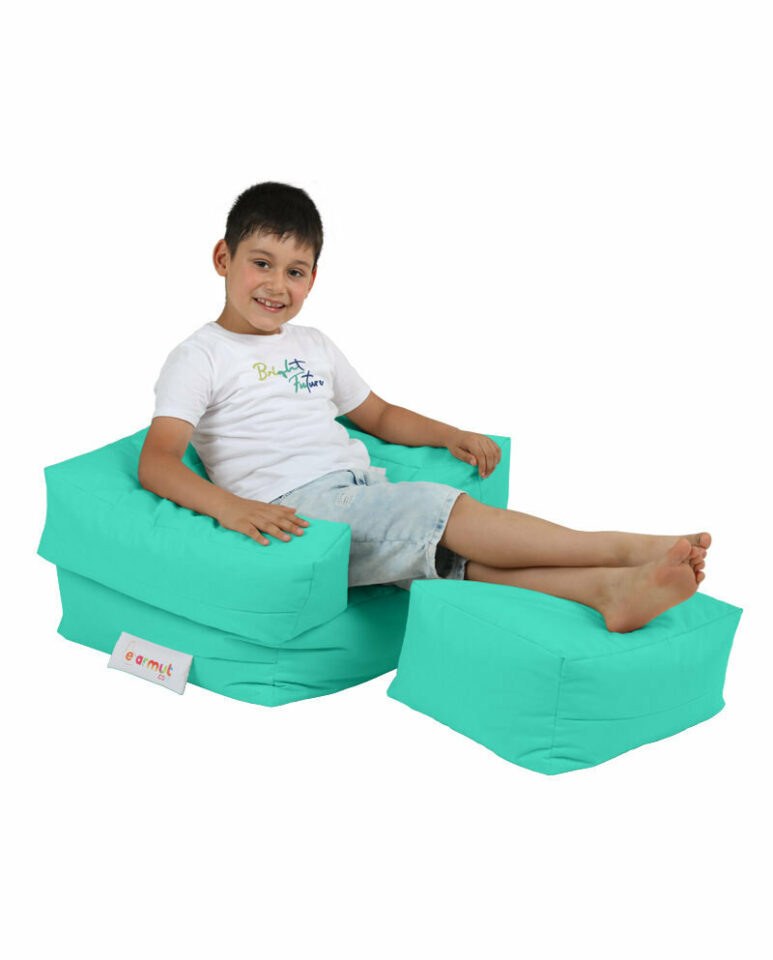 Kids Single Seat Pouffe - Turkizna