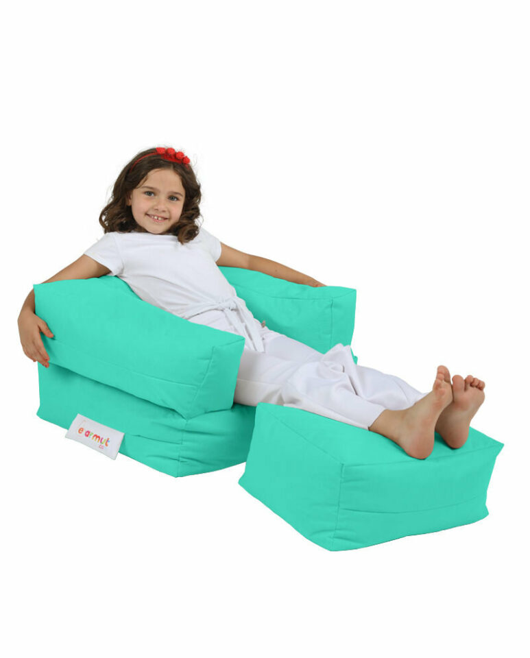 Kids Single Seat Pouffe - Turkizna